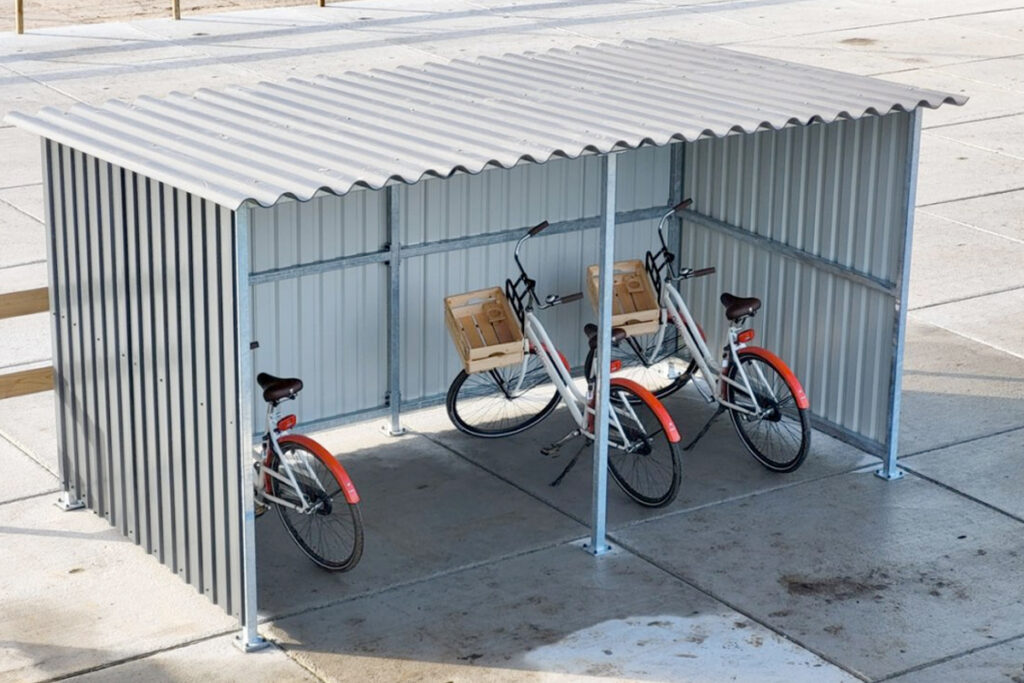 Stalen fietsenhok model Friesland