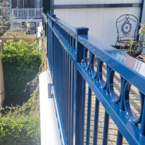 Stalen balustrade blauw