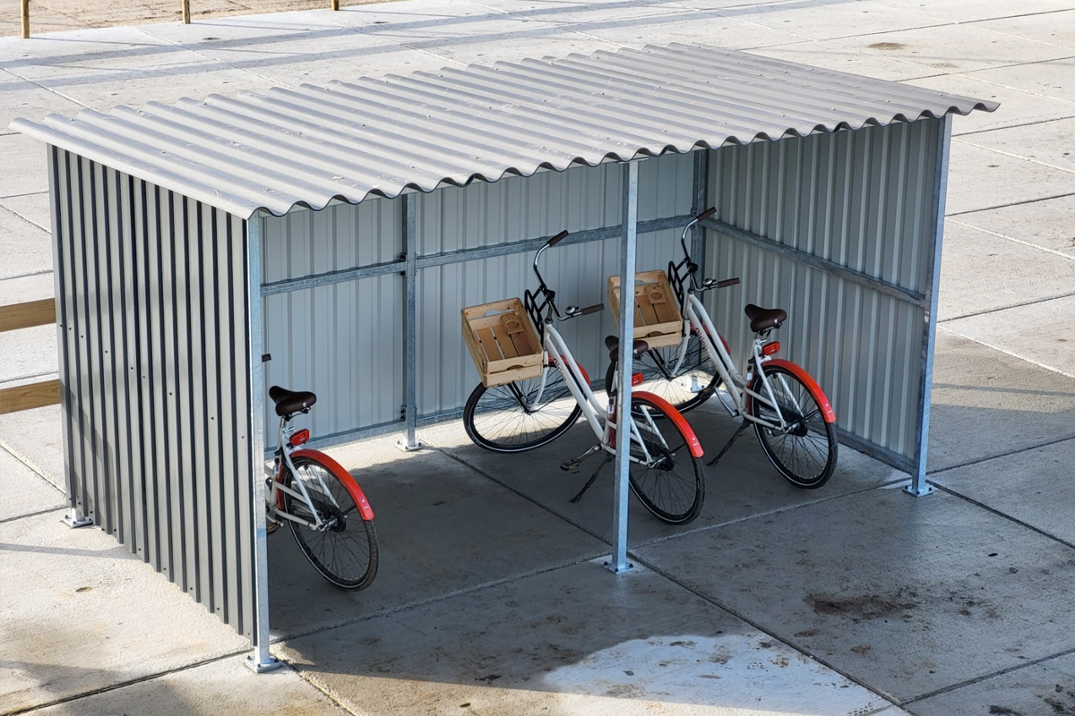 Standaard fietsenhok voor bedrijven