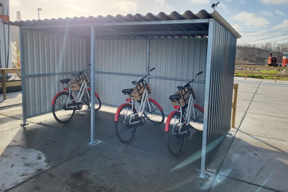 Voorbeelden stalen fietsenhokken