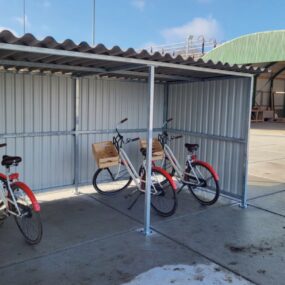 Klein fietsenhok voor bedrijven