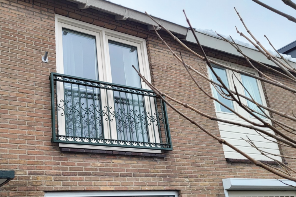 Luxe stalen Frans balkonhek
