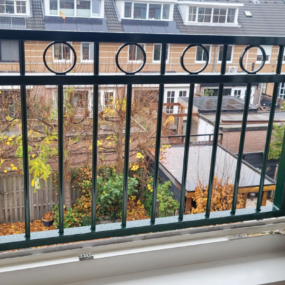 Stalen Frans balkonhek in Groningen