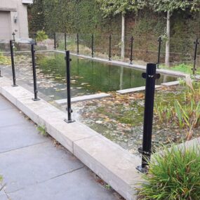 Glasbalustrade in Balk