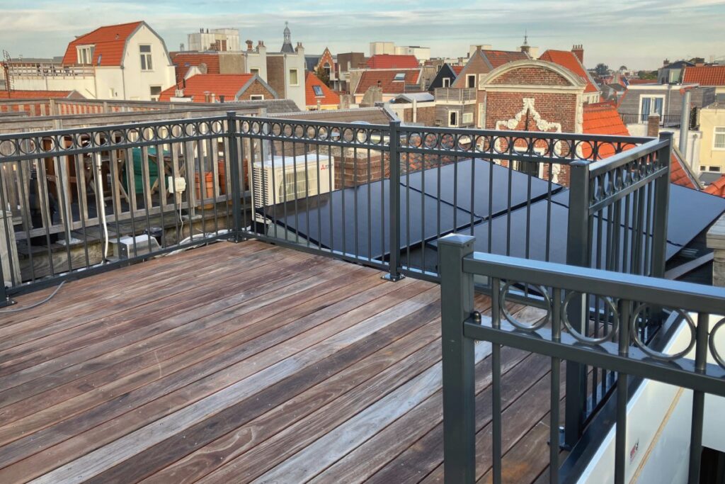 Stalen balustrade in Delfzijl